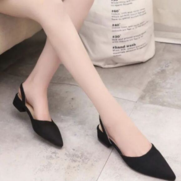 ANNE KLEIN IFLEX LOW BLOCK HEEL POINTED TOE SLINGBACK SANDAL - Picture 14 of 14